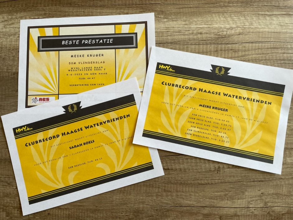 Sarah en Meike zwommen samen 7 clubrecords