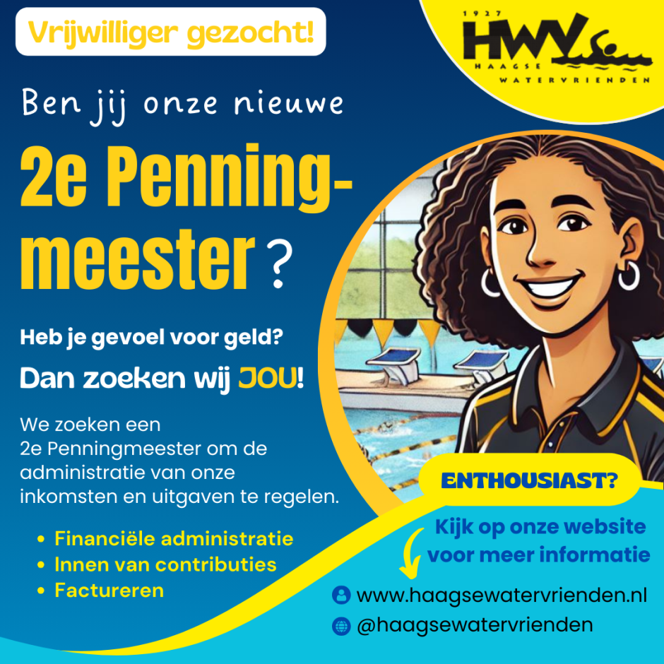 Ben jij onze nieuwe 2e Penningmeester?